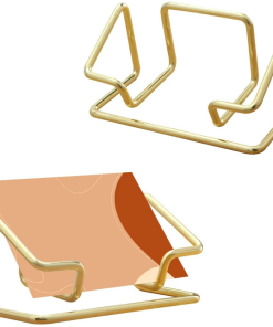 Gold Metal Desktop Business Card Holder