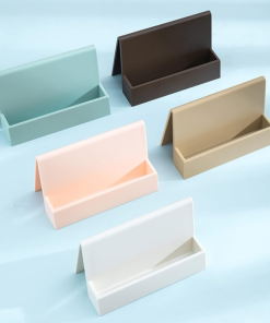 White Vertical Business Card Display Stand